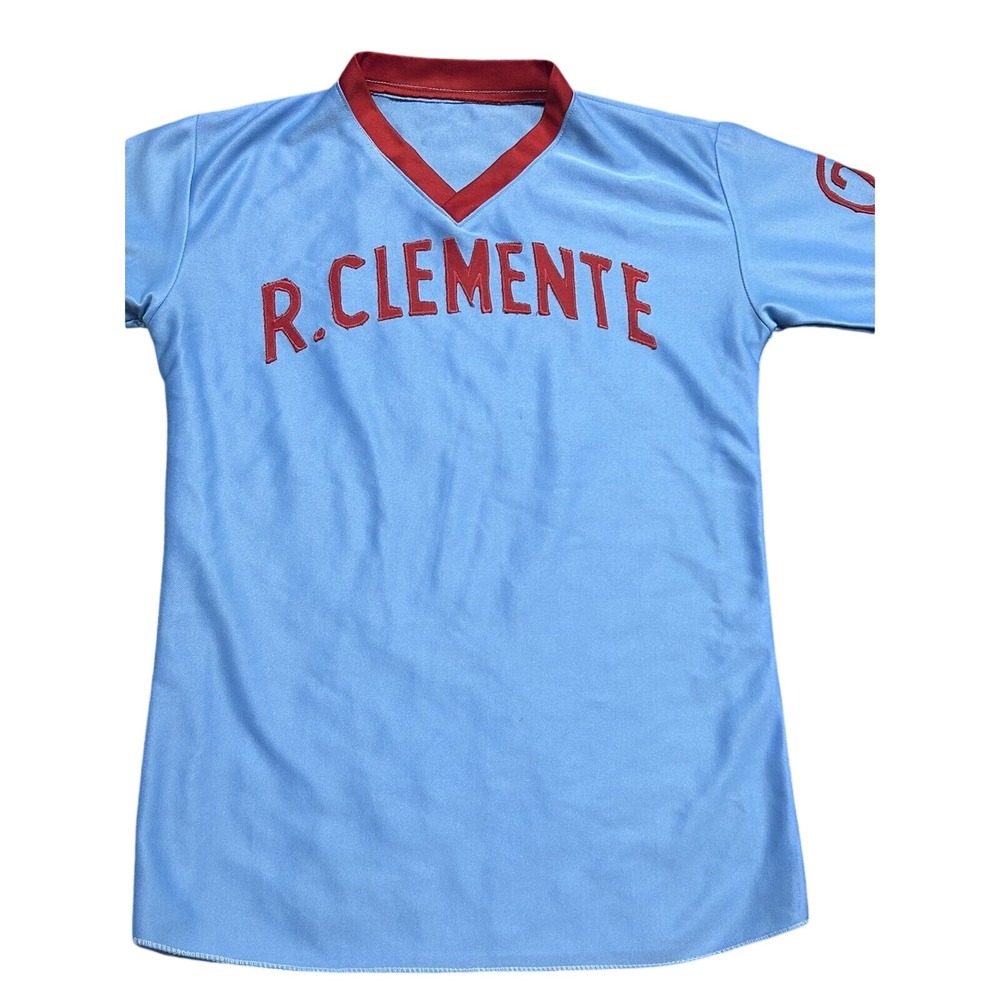 Vintage Roberto Clemente #21 Baseball Jersey - Blue Red - Men's Small